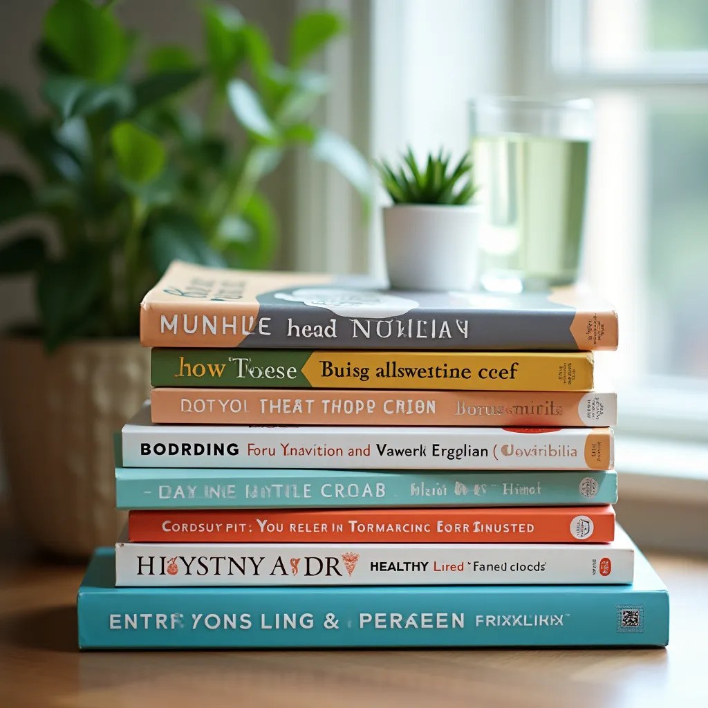 Pile de livres sur la nutrition